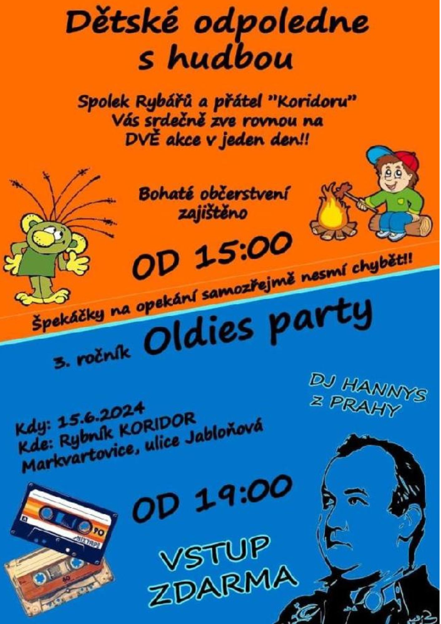 Dětské odpoledne s hudbou a Oldies party