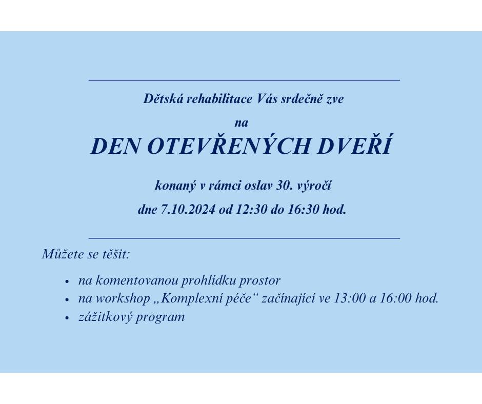 DEN OTEVŘENÝCH DVEŘÍ