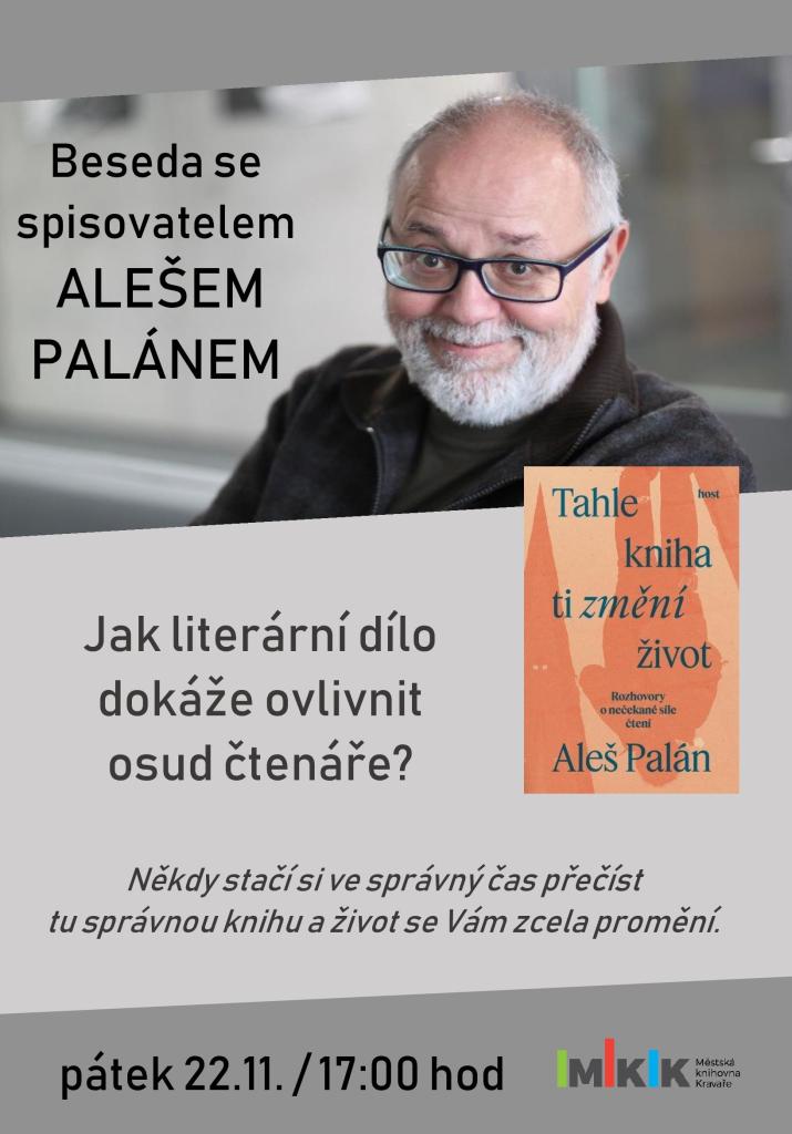 Beseda se spisovatelem Alešem Palánem